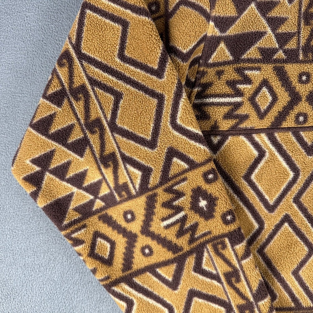 Patagonia Jacket Mens Large Synchilla Snap T Brown Montana Siete Tribal Aztec - Picture 4 of 8